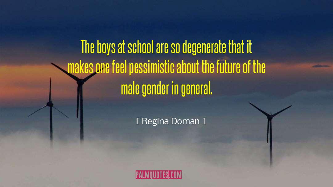 Regina Doman Quotes: The boys at school are