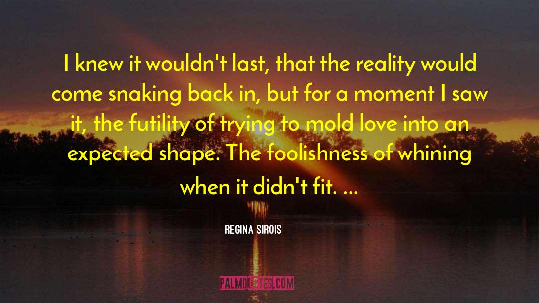 Regina Sirois Quotes: I knew it wouldn't last,