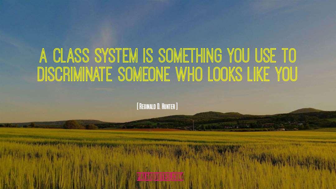 Reginald D. Hunter Quotes: A class system is something