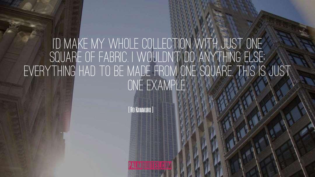 Rei Kawakubo Quotes: I'd make my whole collection
