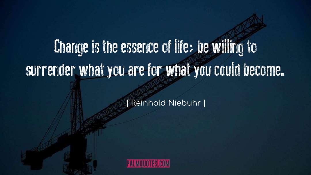Reinhold Niebuhr Quotes: Change is the essence of