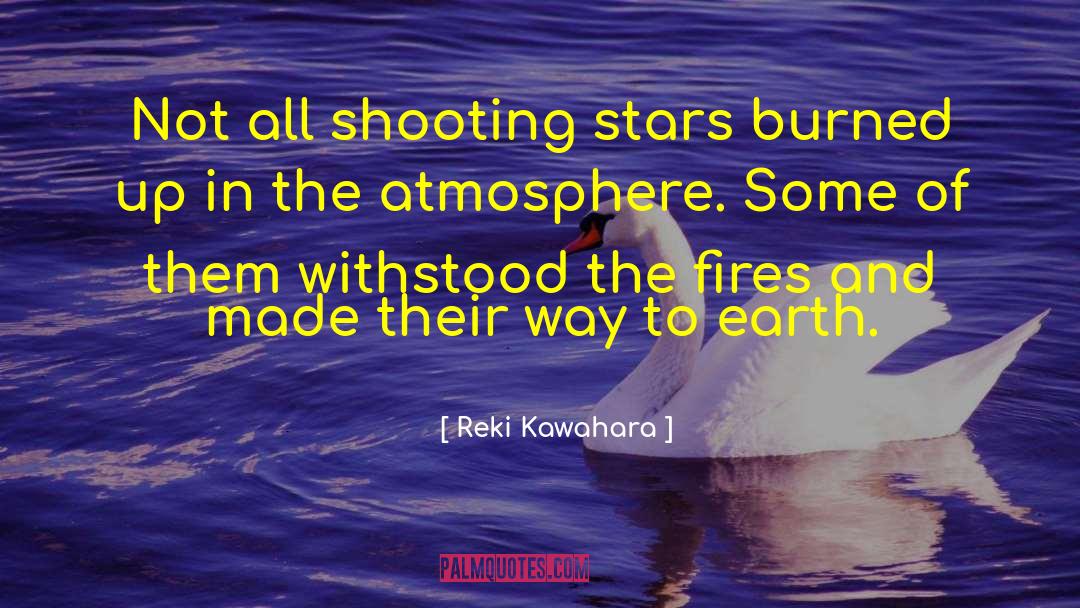 Reki Kawahara Quotes: Not all shooting stars burned