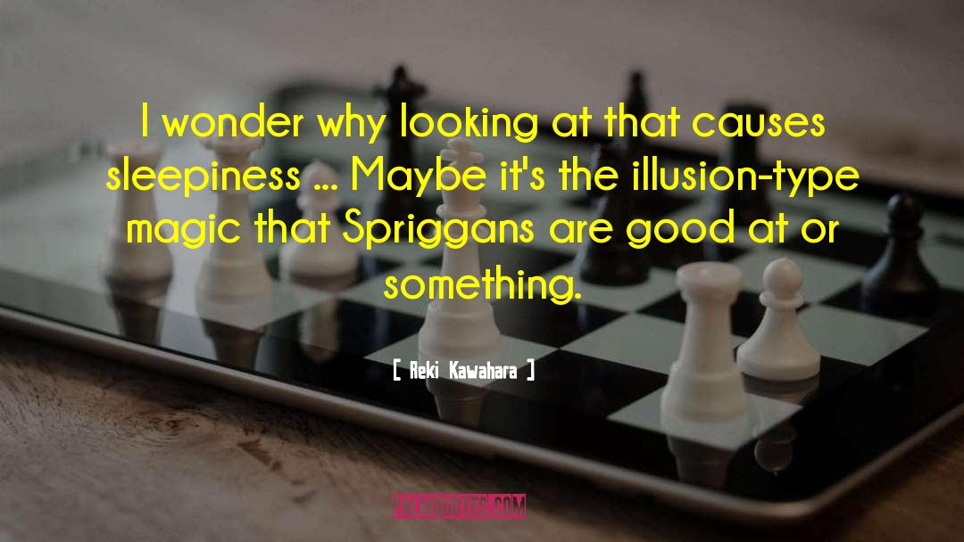 Reki Kawahara Quotes: I wonder why looking at