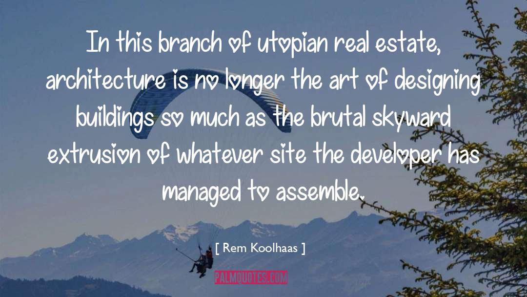 Rem Koolhaas Quotes: In this branch of utopian