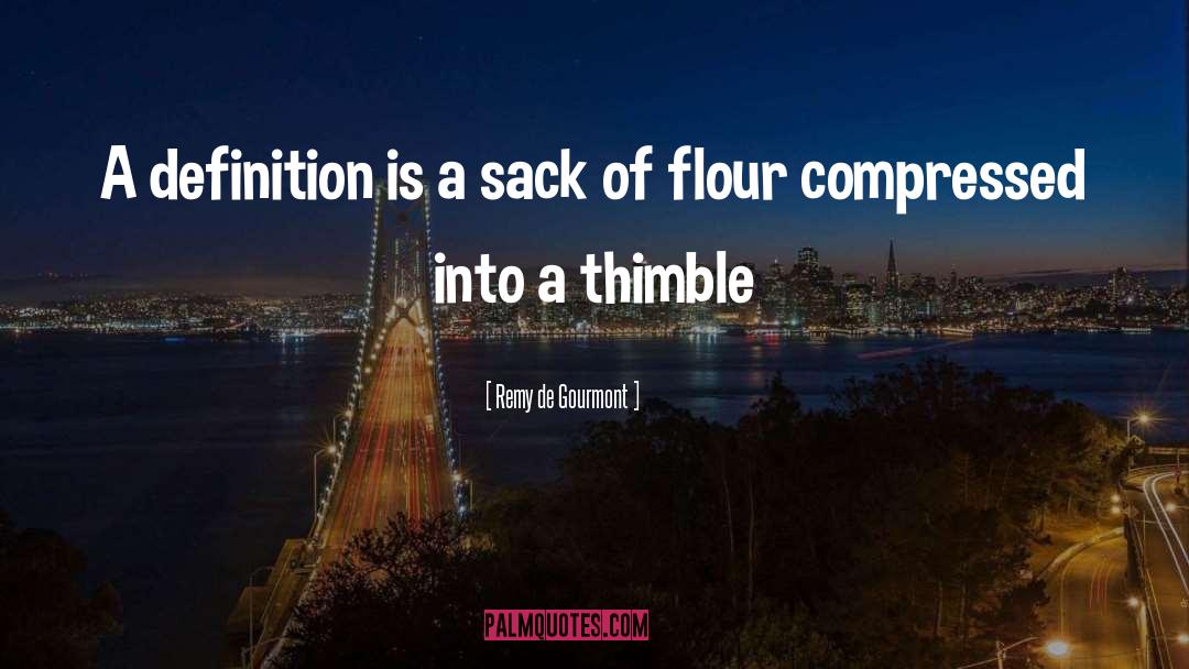 Remy De Gourmont Quotes: A definition is a sack