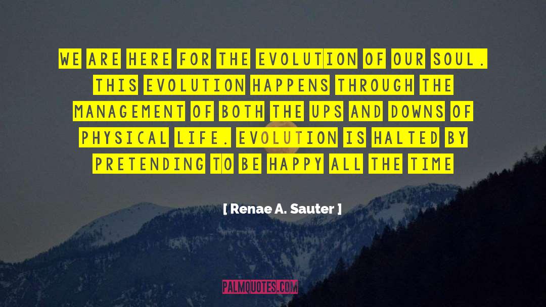 Renae A. Sauter Quotes: We are here for the