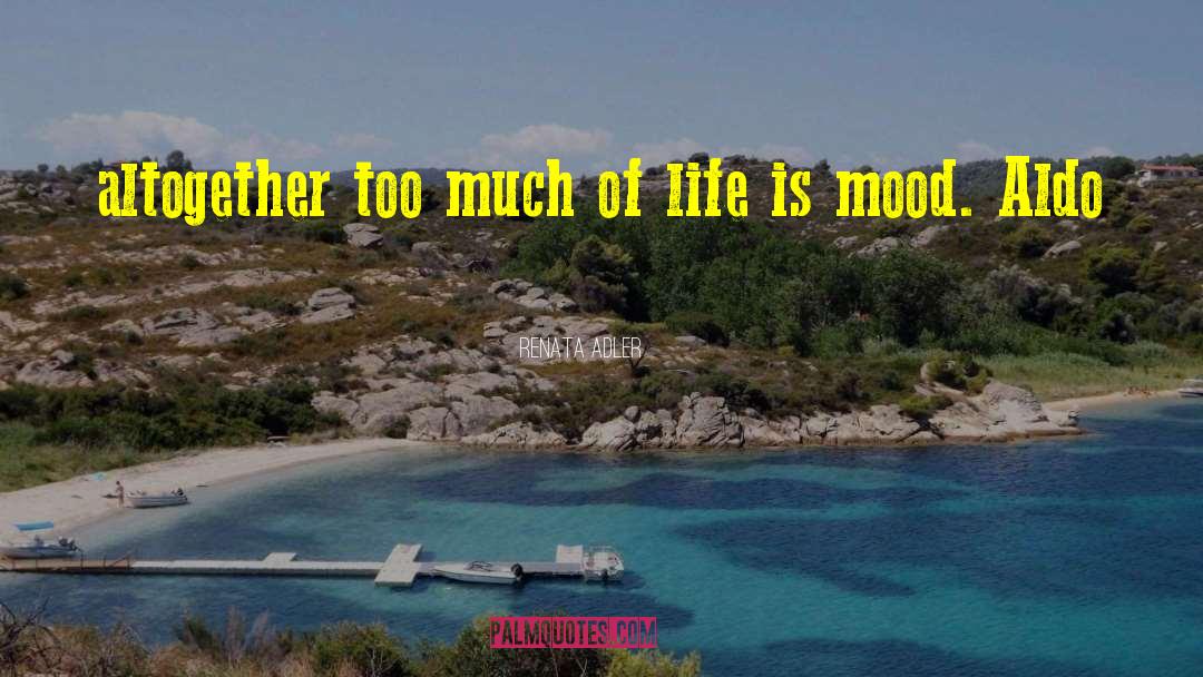 Renata Adler Quotes: altogether too much of life