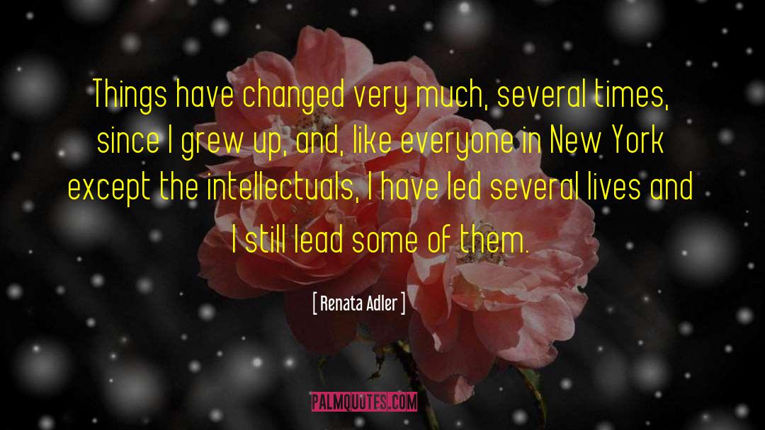 Renata Adler Quotes: Things have changed very much,