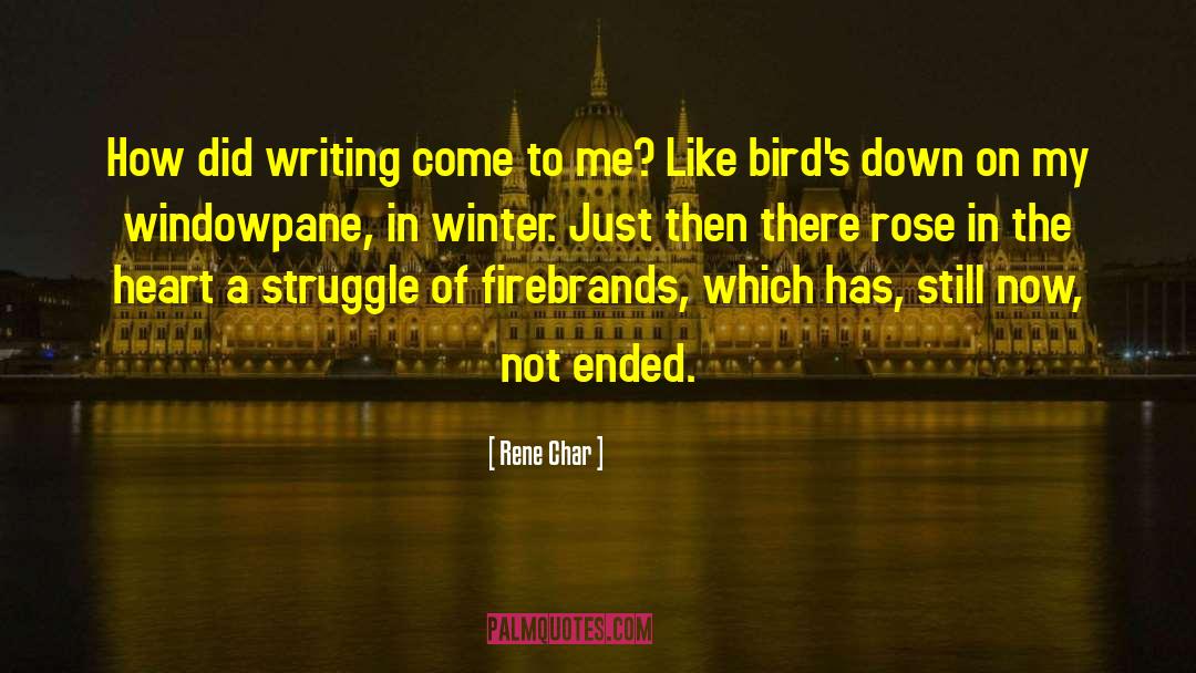 Rene Char Quotes: How did writing come to