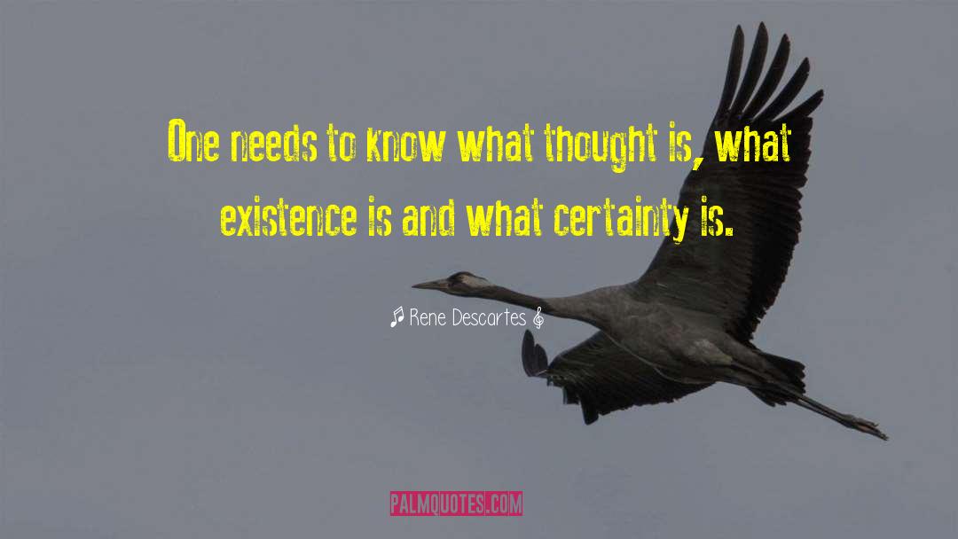 Rene Descartes Quotes: One needs to know what