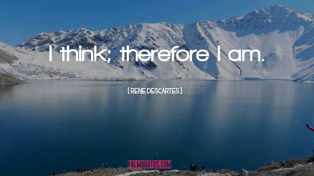 Rene Descartes Quotes: I think; therefore I am.