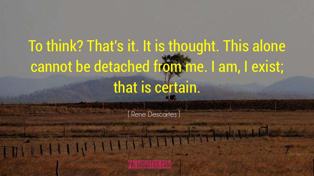 Rene Descartes Quotes: To think? That's it. It