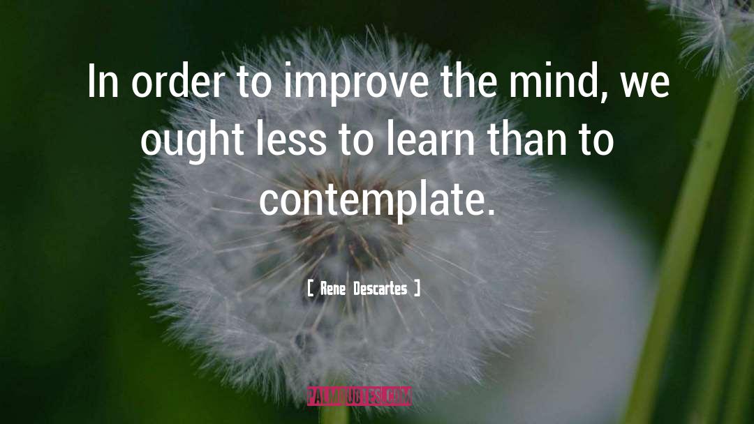 Rene Descartes Quotes: In order to improve the