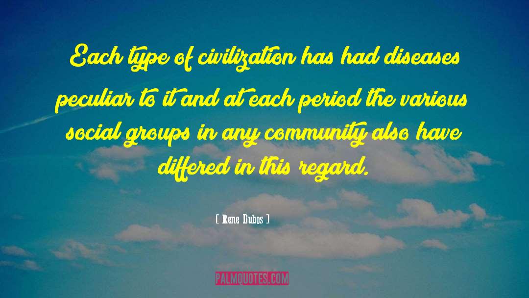 Rene Dubos Quotes: Each type of civilization has