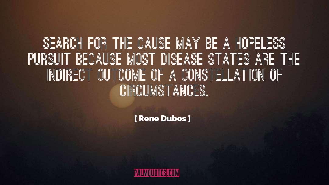 Rene Dubos Quotes: Search for the cause may