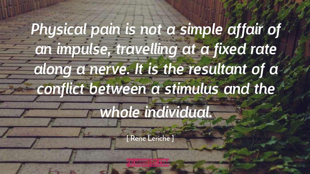 Rene Leriche Quotes: Physical pain is not a