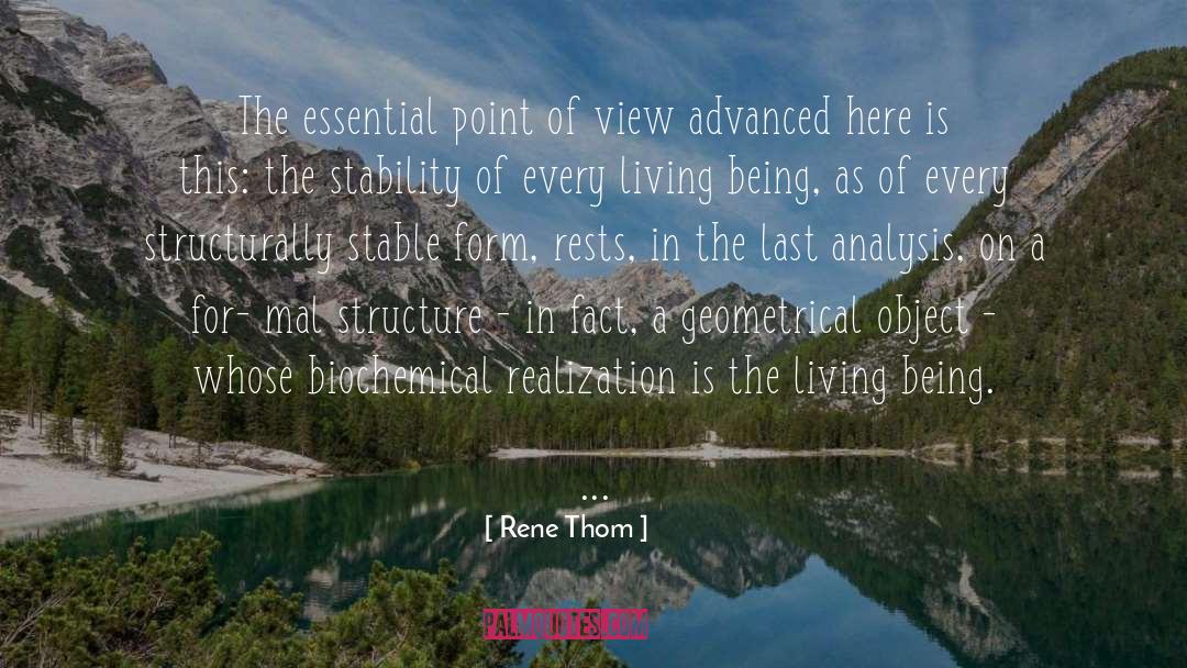 Rene Thom Quotes: The essential point of view