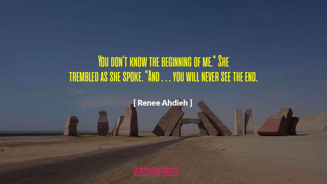 Renee Ahdieh Quotes: You don't know the beginning