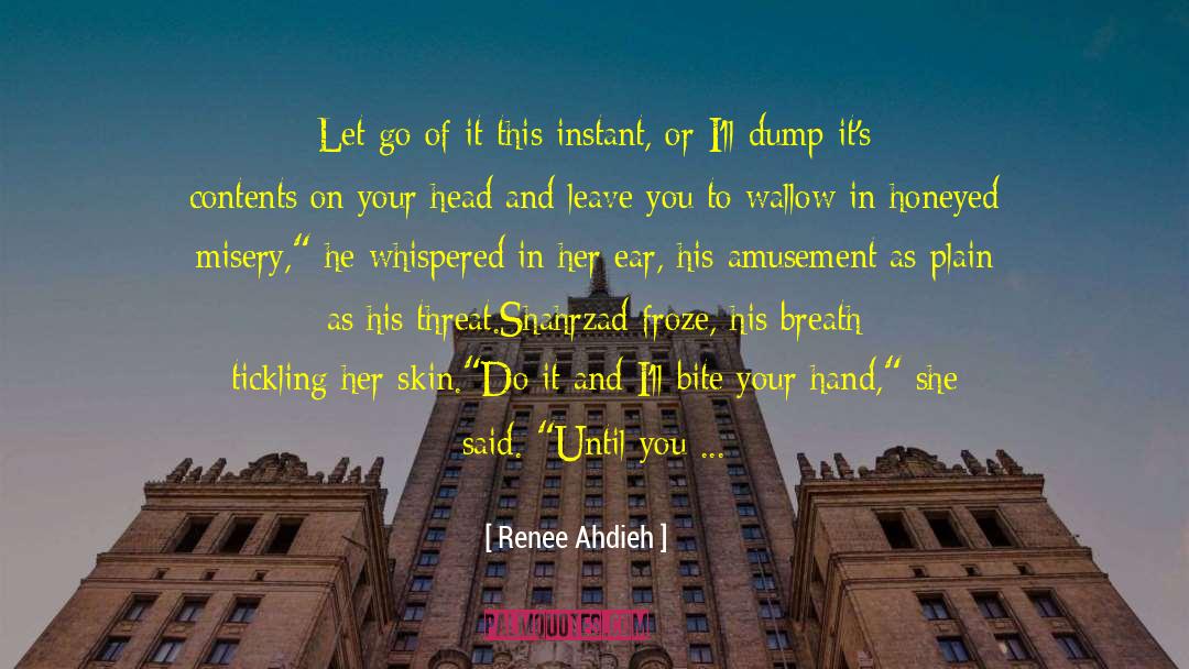 Renee Ahdieh Quotes: Let go of it this