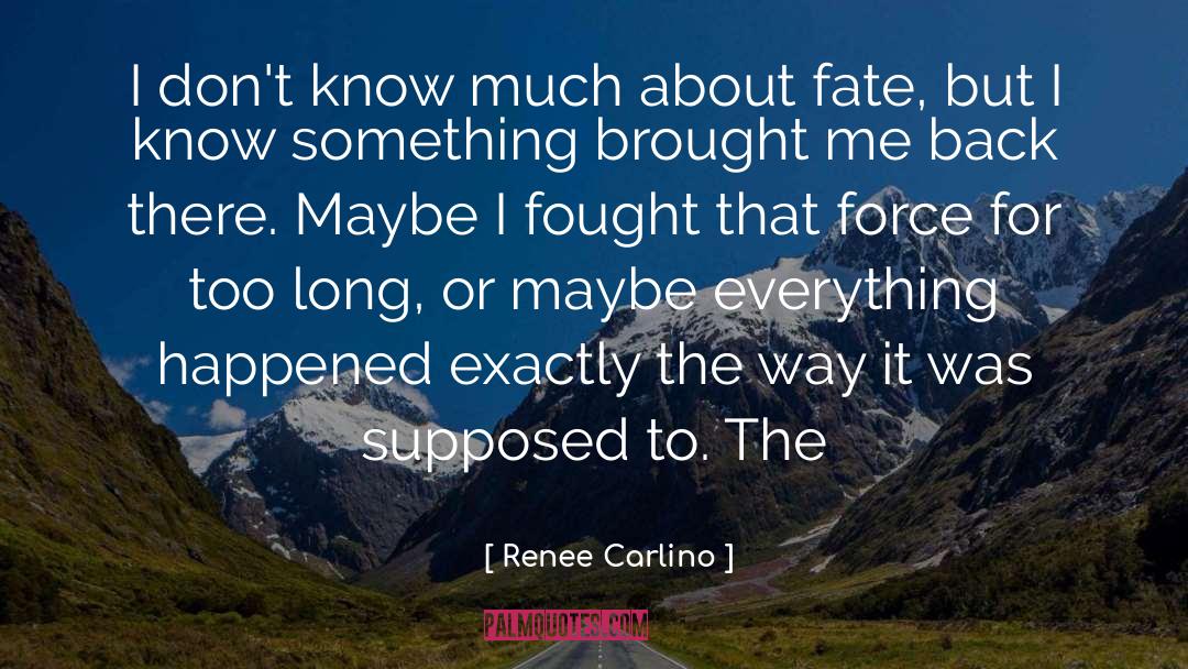 Renee Carlino Quotes: I don't know much about