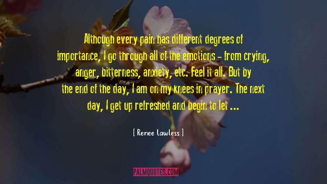 Renee Lawless Quotes: Although every pain has different
