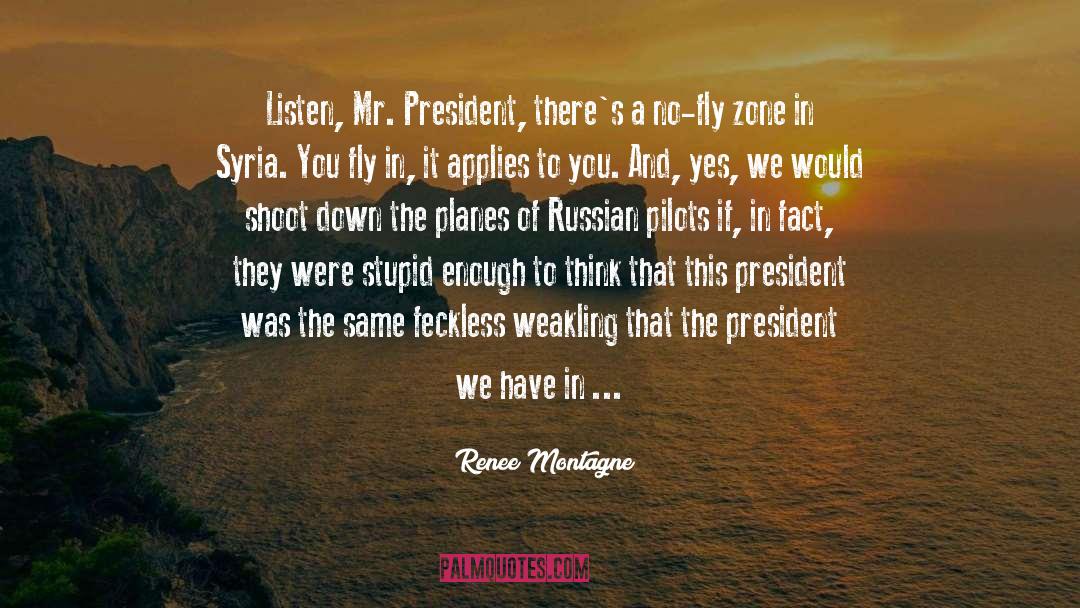 Renee Montagne Quotes: Listen, Mr. President, there's a