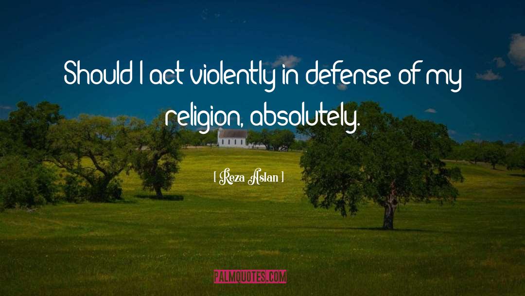 Reza Aslan Quotes: Should I act violently in