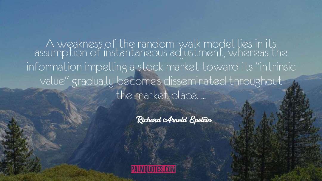 Richard Arnold Epstein Quotes: A weakness of the random-walk