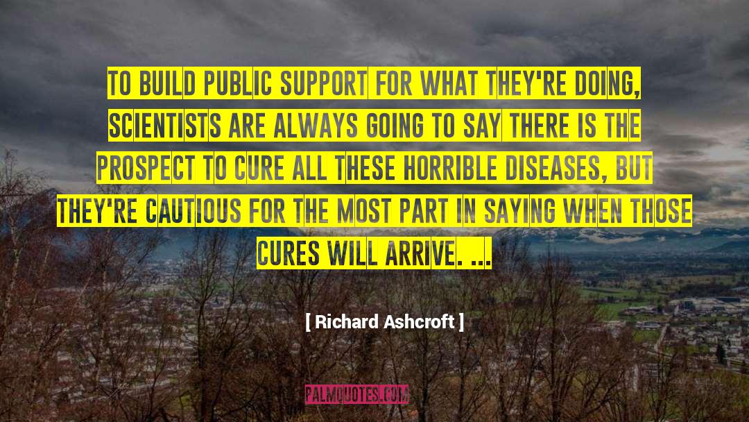 Richard Ashcroft Quotes: To build public support for