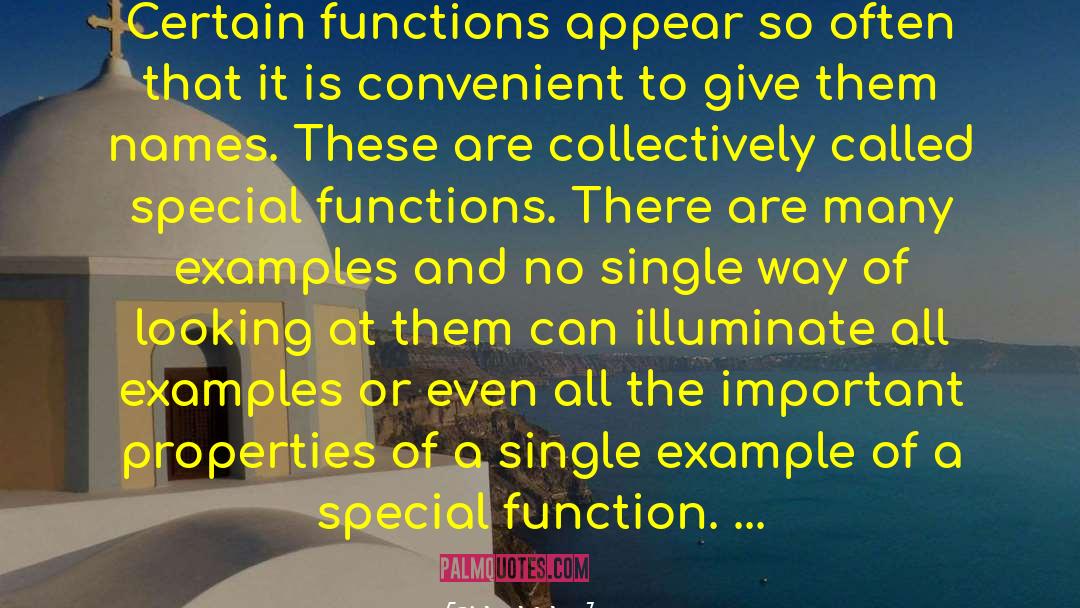 Richard Askey Quotes: Certain functions appear so often