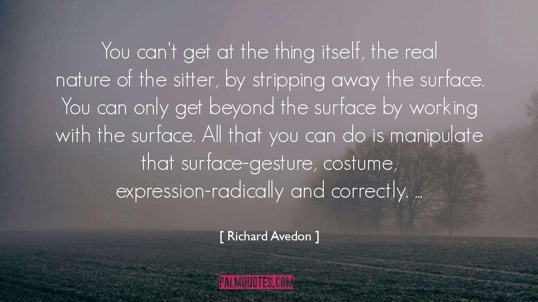 Richard Avedon Quotes: You can't get at the