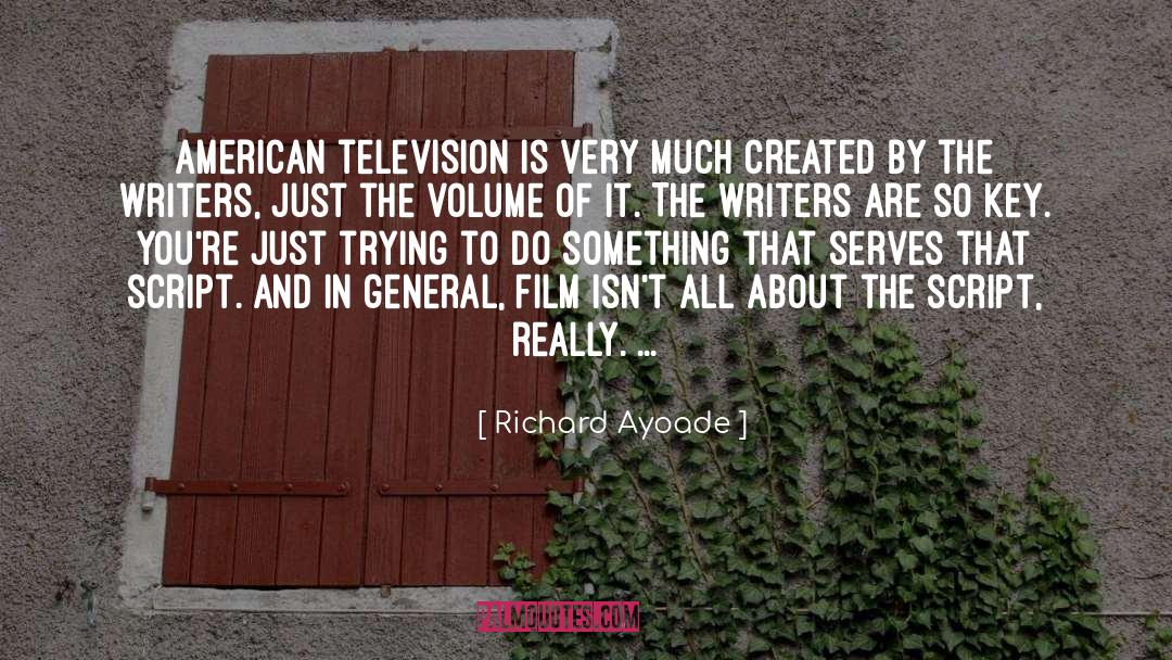 Richard Ayoade Quotes: American television is very much