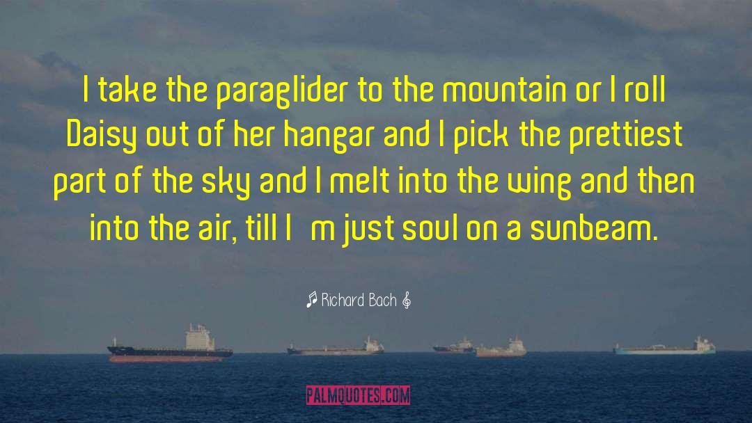 Richard Bach Quotes: I take the paraglider to