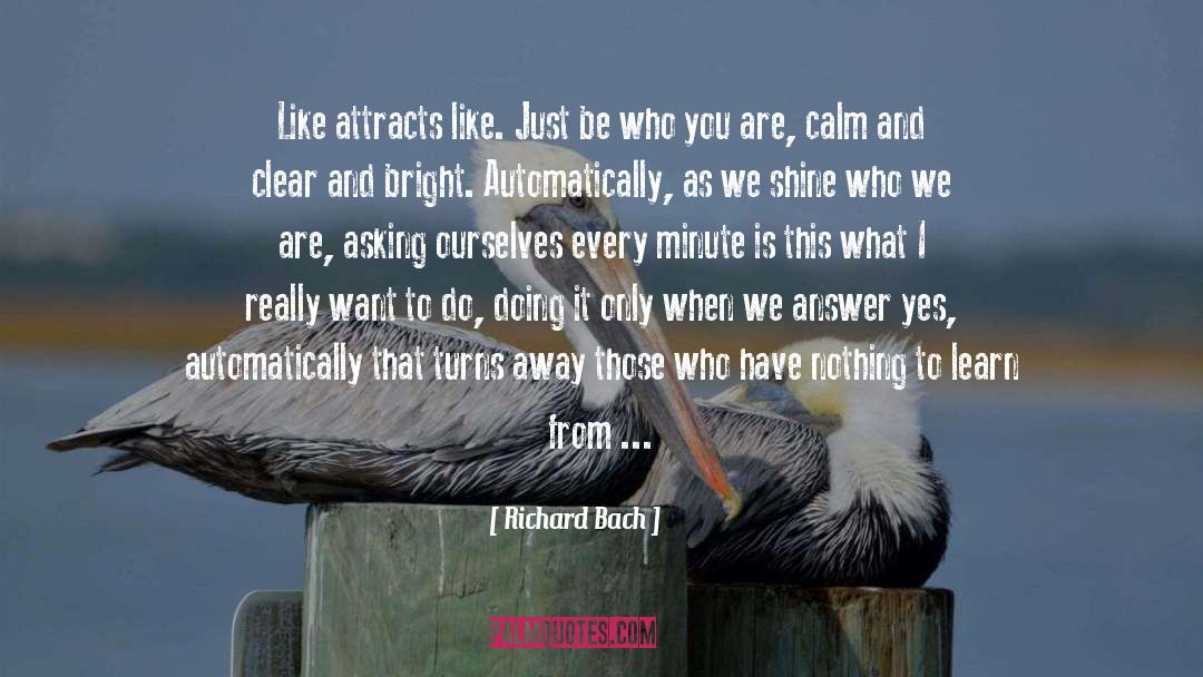 Richard Bach Quotes: Like attracts like. Just be