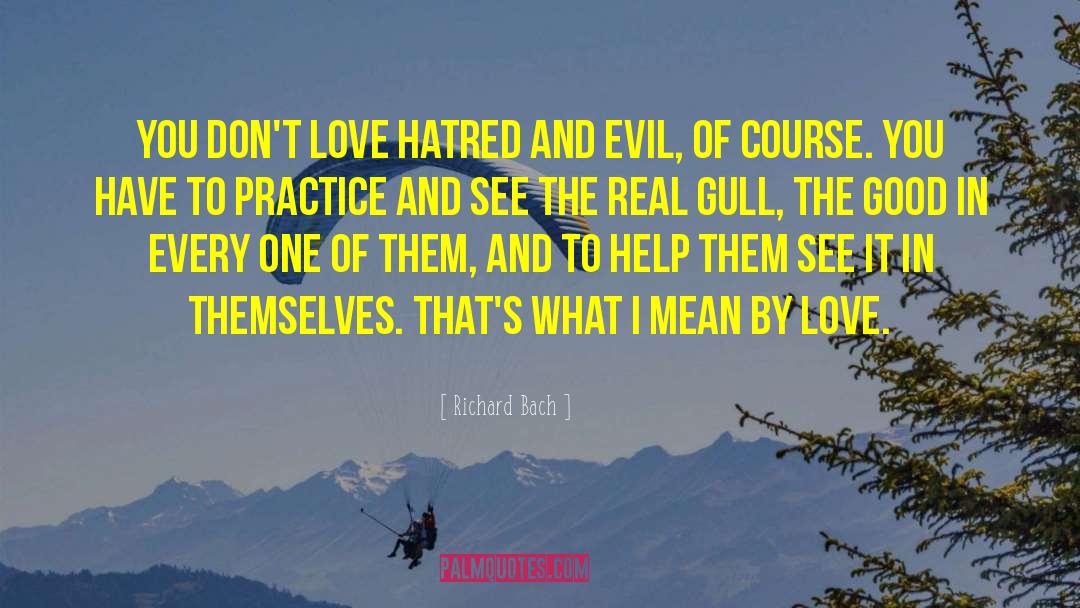 Richard Bach Quotes: You don't love hatred and