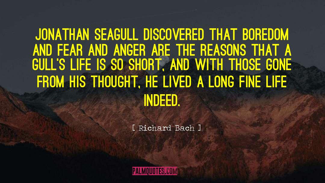 Richard Bach Quotes: Jonathan Seagull discovered that boredom