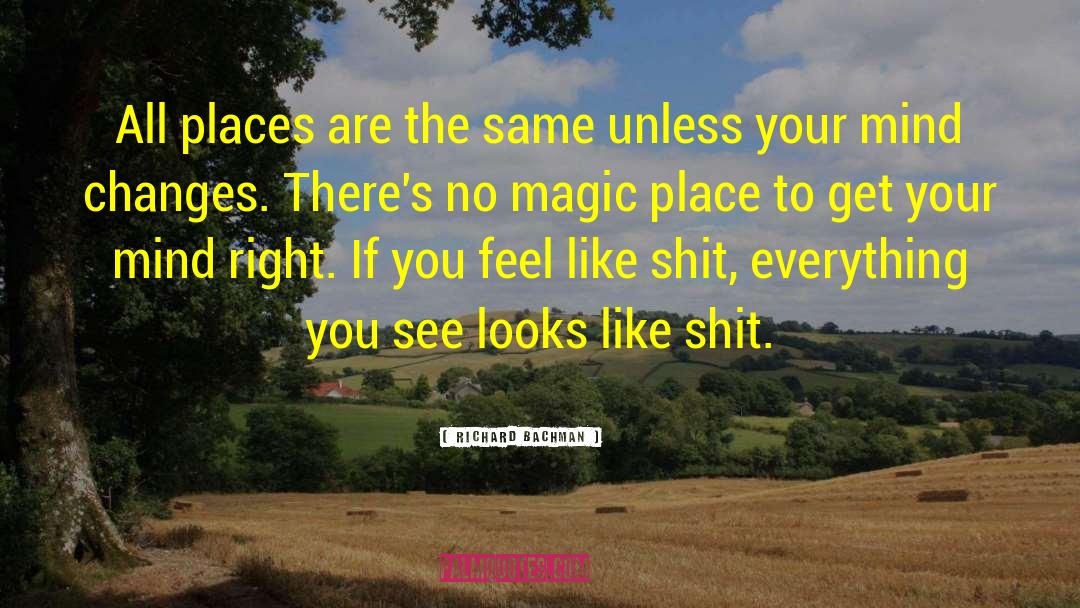 Richard Bachman Quotes: All places are the same