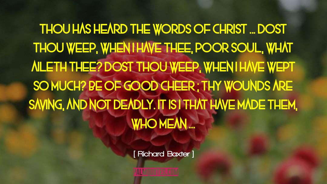 Richard Baxter Quotes: Thou has heard the words