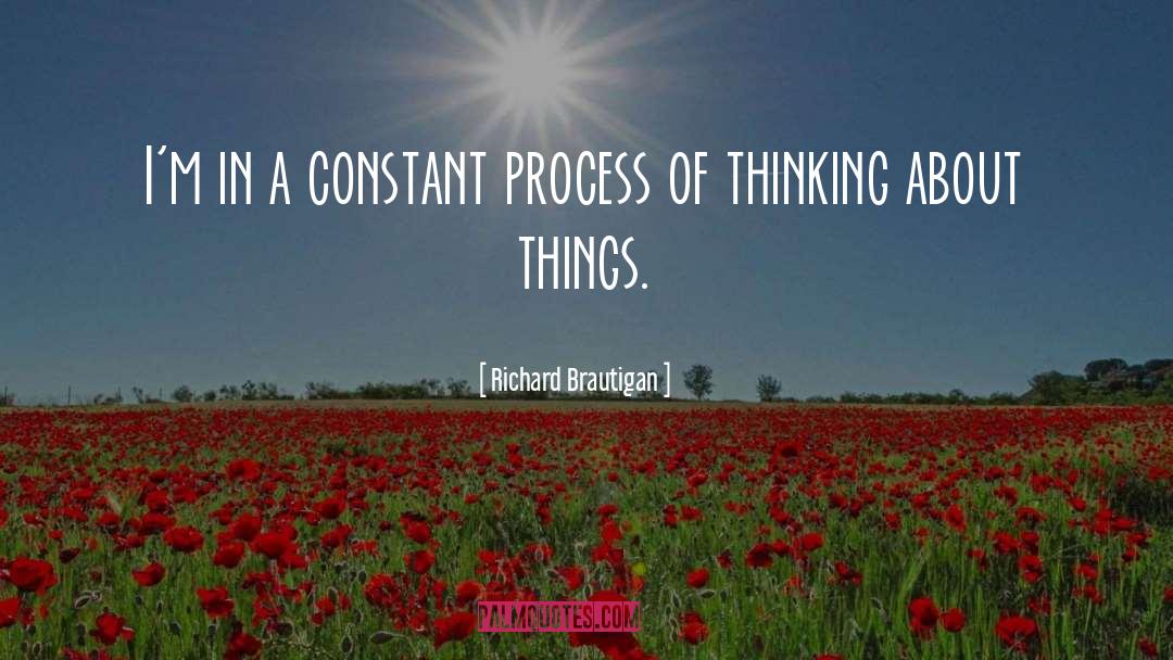 Richard Brautigan Quotes: I'm in a constant process