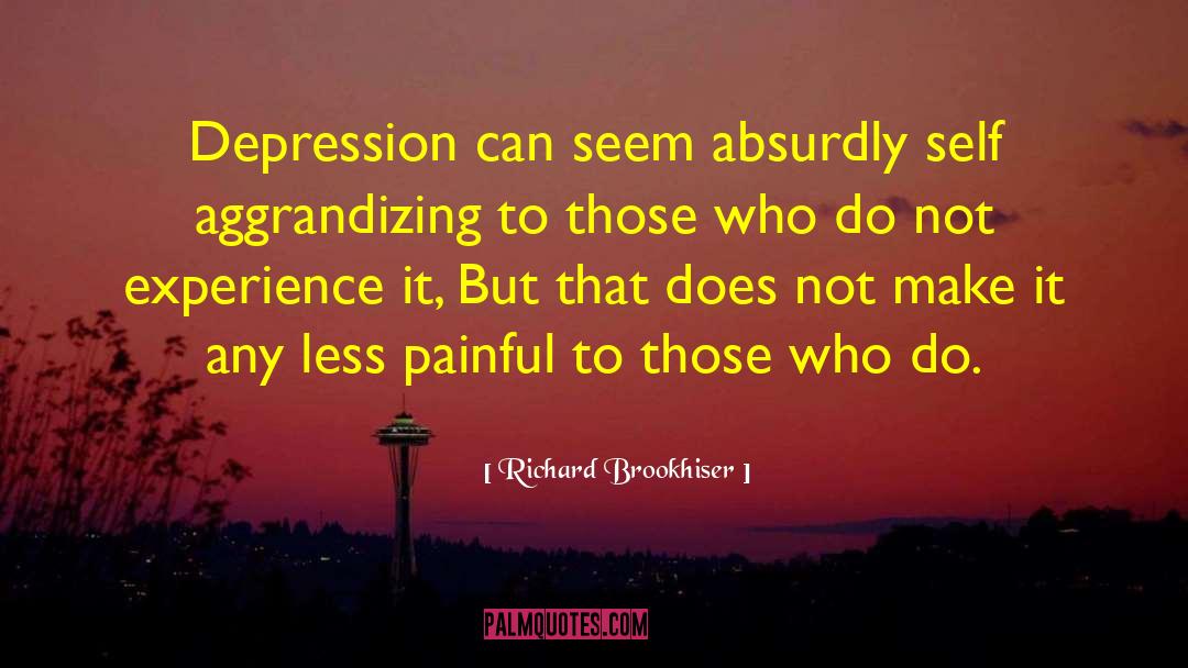 Richard Brookhiser Quotes: Depression can seem absurdly self