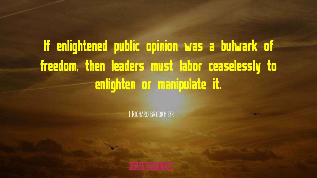 Richard Brookhiser Quotes: If enlightened public opinion was