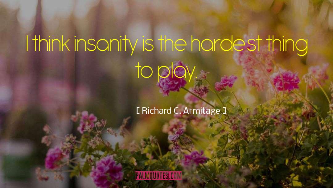 Richard C. Armitage Quotes: I think insanity is the