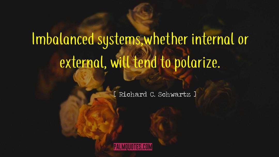 Richard C. Schwartz Quotes: Imbalanced systems,whether internal or external,