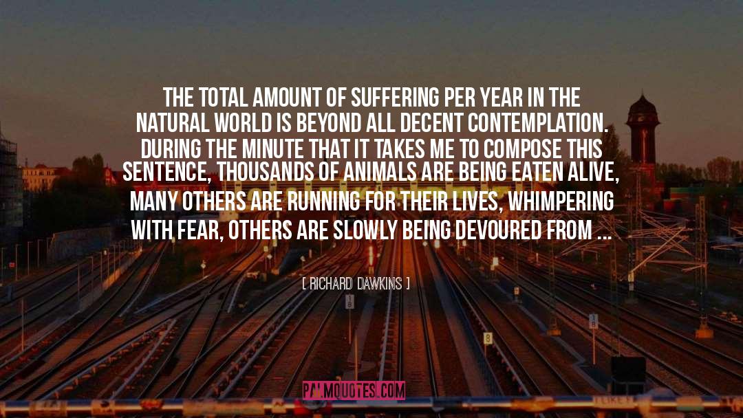 Richard Dawkins Quotes: The total amount of suffering