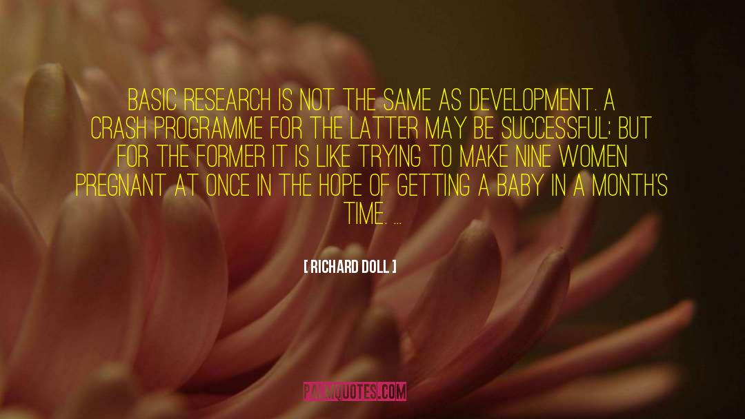 Richard Doll Quotes: Basic research is not the