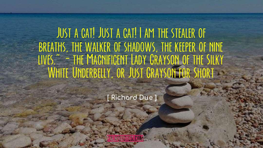 Richard Due Quotes: Just a cat! Just a