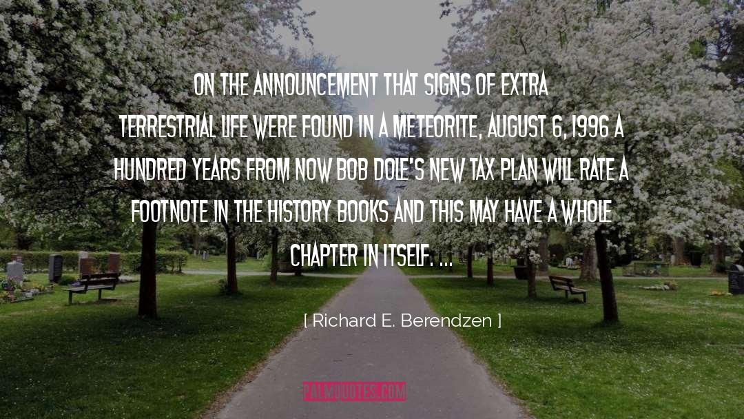 Richard E. Berendzen Quotes: On the announcement that signs