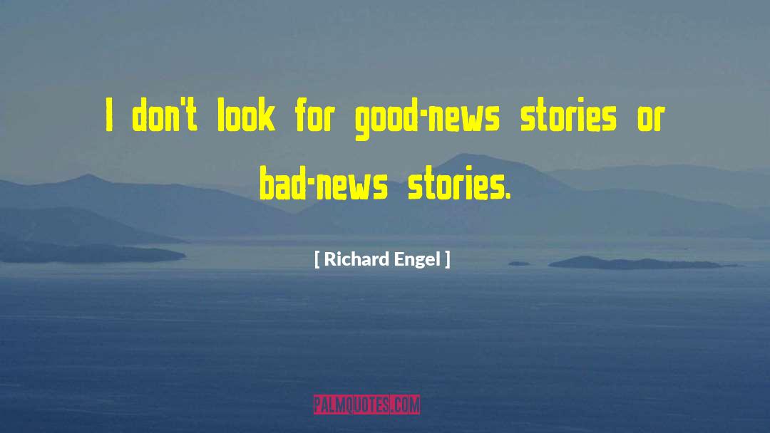 Richard Engel Quotes: I don't look for good-news