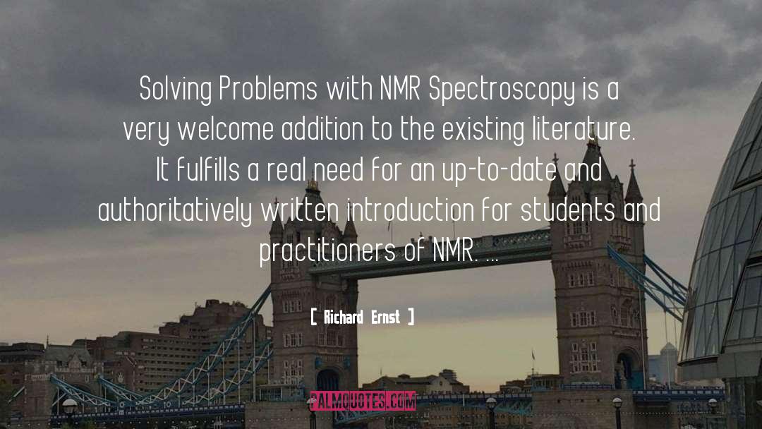 Richard Ernst Quotes: Solving Problems with NMR Spectroscopy
