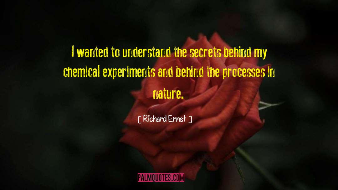 Richard Ernst Quotes: I wanted to understand the
